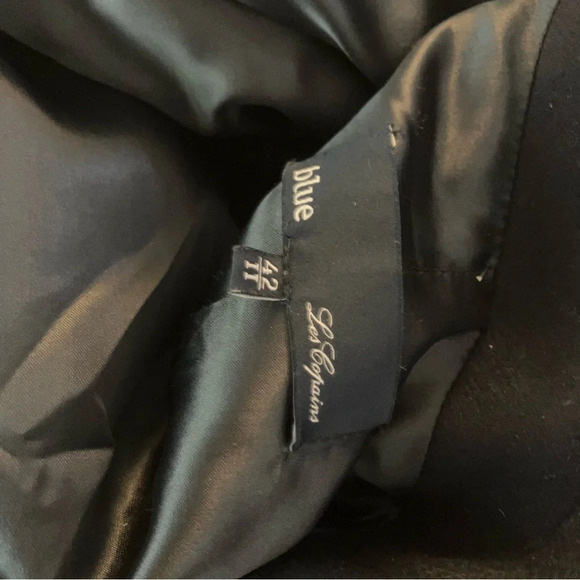 BLUE Les Copains‎ Wool Coat Navy 42 6 - Picture 7 of 7